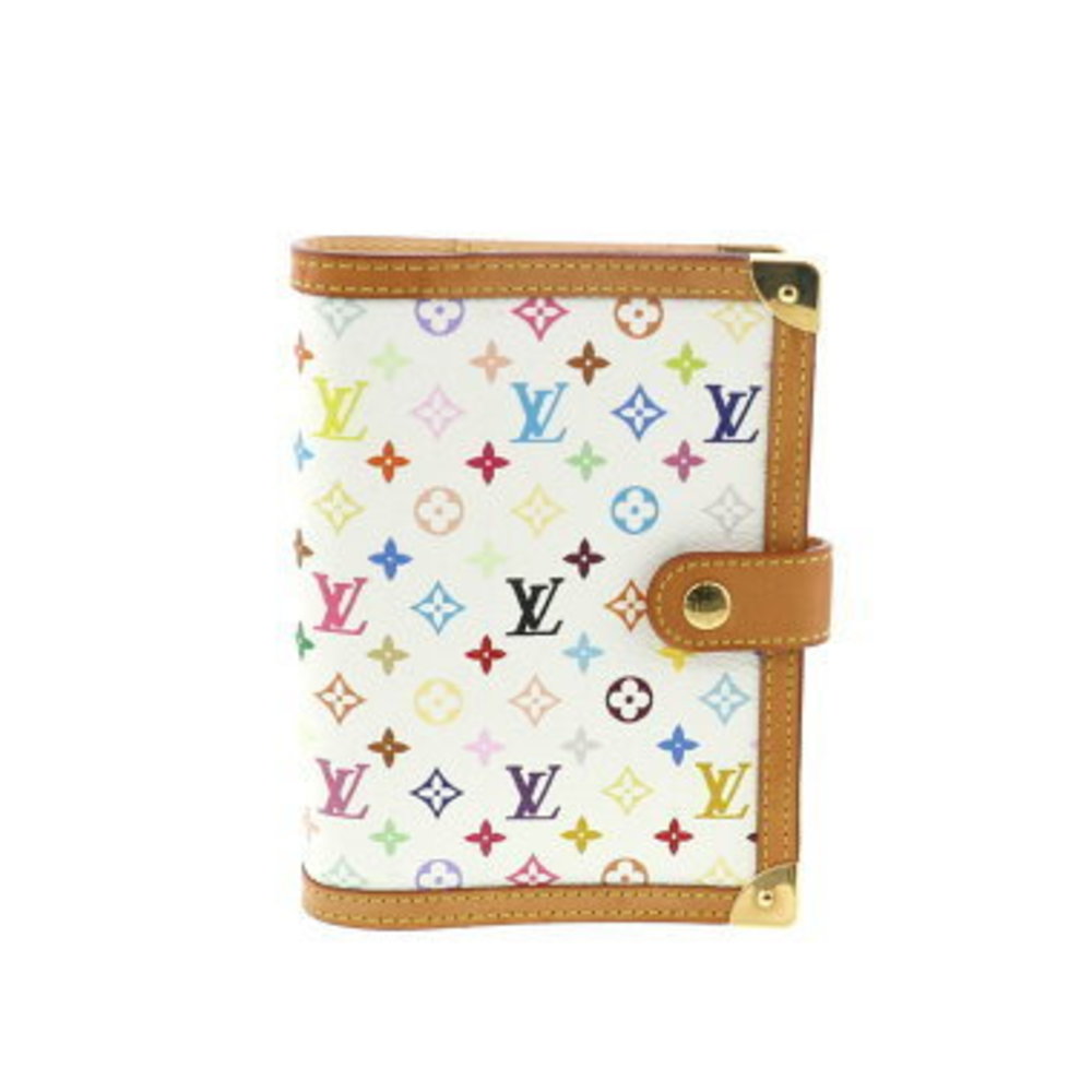 Louis Vuitton Monogram Multicolor Agenda PM Notebook Cover White